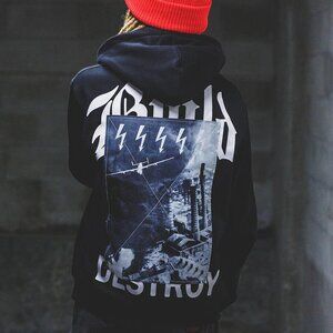 8&9MFG Destroy Hooded Sweatshirt w/Pockets. Limited Release!! Black. Size 2XL